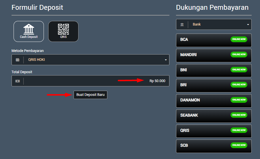 Panduan Memasukkan Nominal
